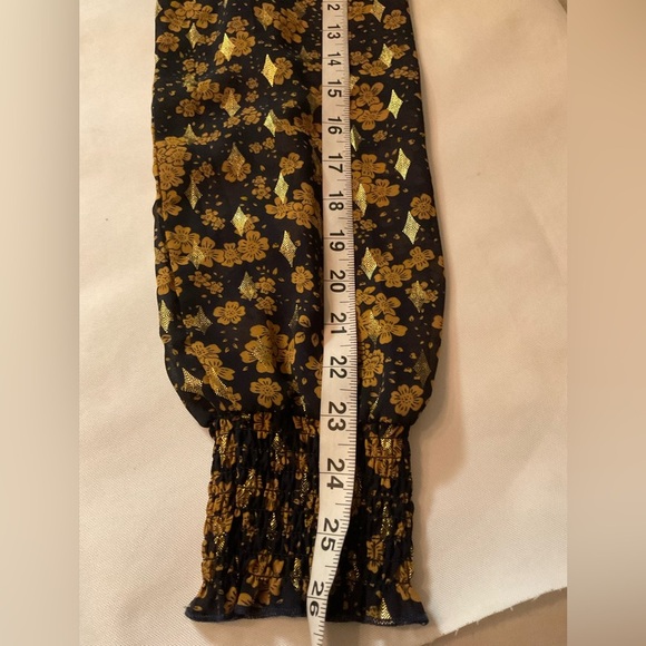 Smak Parlour.  Gold Floral Long Sleeve Dress - Picture 4 of 10
